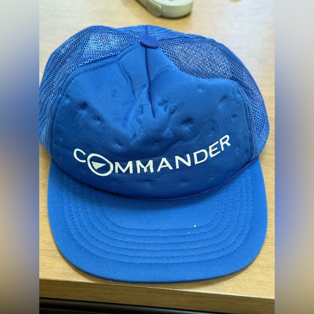 Vintage Blue Commander Mesh Cap